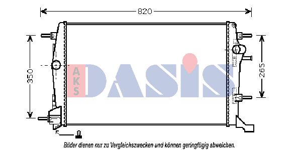 AKS DASIS Радиатор, охлаждение двигателя 180067N